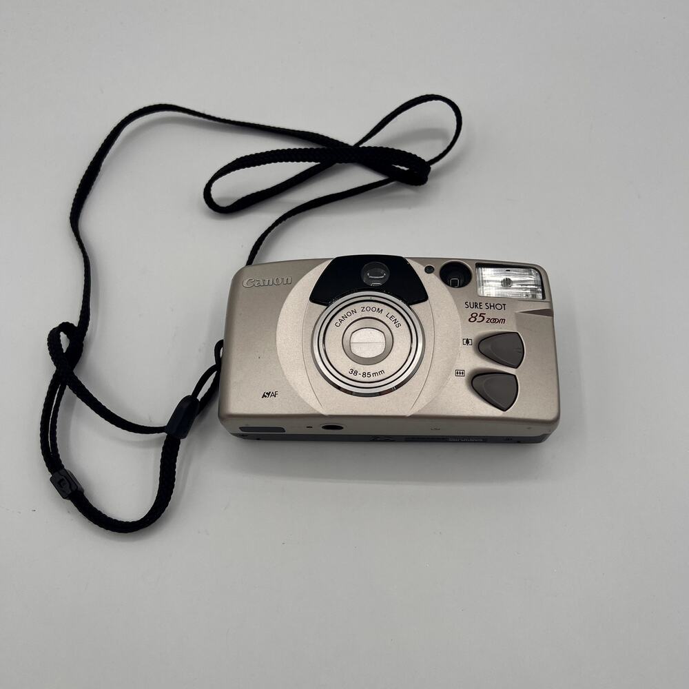 CANON Vtg Sure Shot 85 Zoom 35mm Film Camera- Powers On